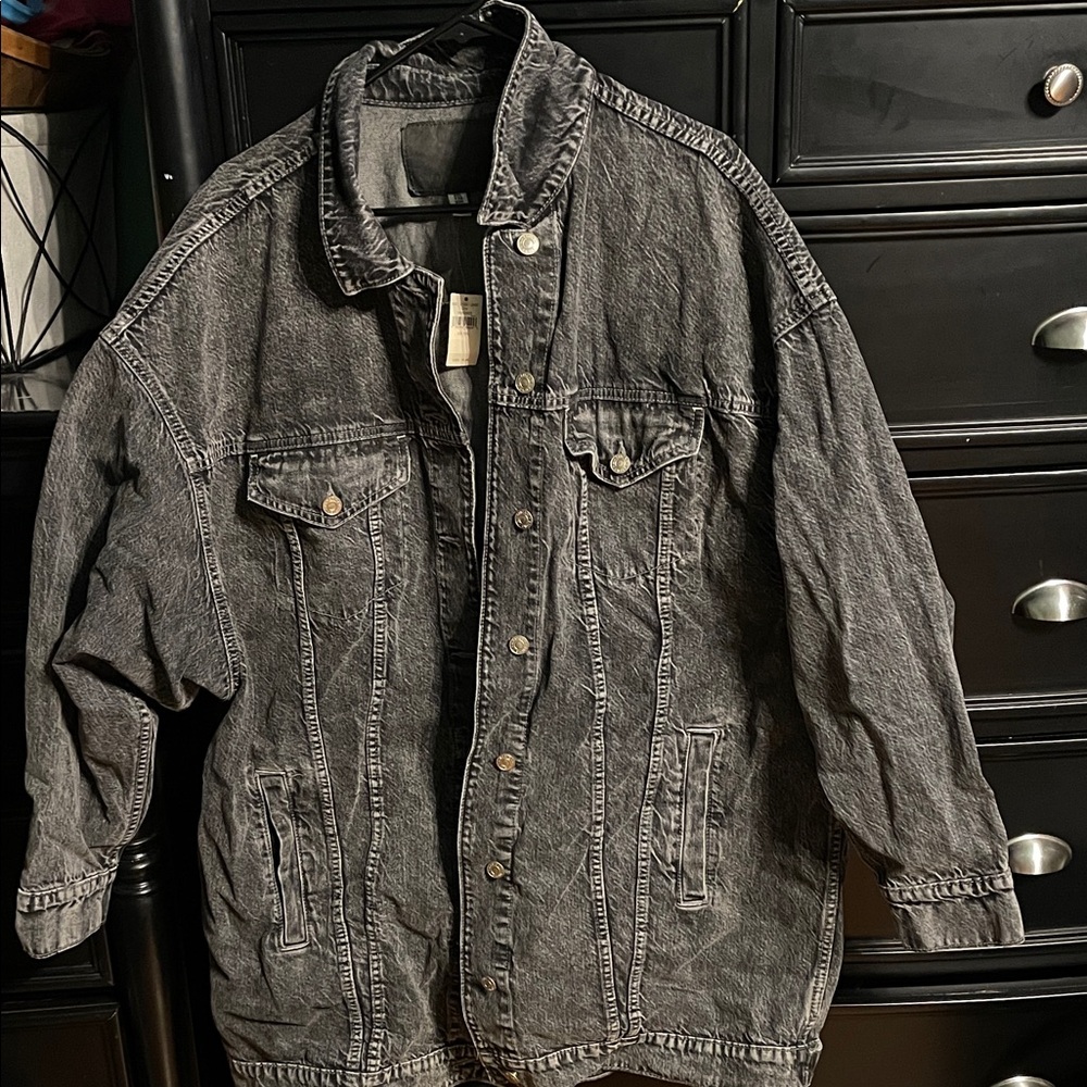 American Eagle Outfitters Black Jean Jacket